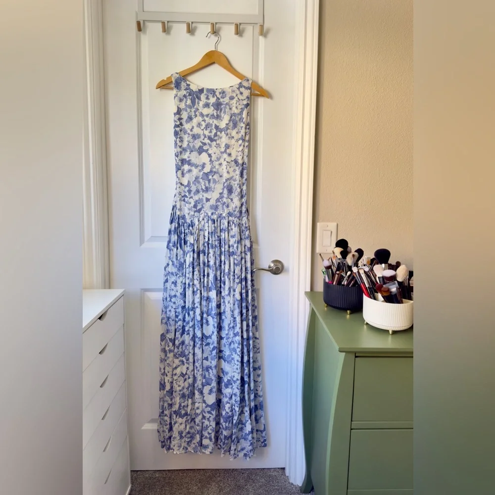 Reformation Camella Dress In Larkspur, worn once - Picture 8 of 16